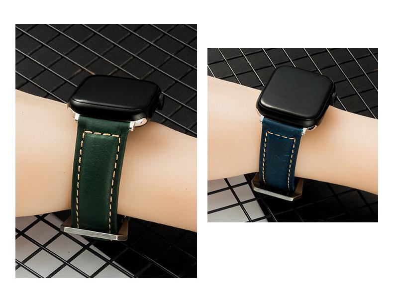 Vintage Minimalist Watch Strap - Frosted Top Grain Crazy Horse Leather, Available In 20mm, 22mm, 24mm, and 26mm.