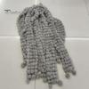 Wool Pom-Pom Scarf Women Thickened Winter Scarf Imitation Rabbit Fur Comfortable Knit Winter Scarf Neckwear