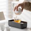Mutton-fat Jade Ceramic Travel Tea Set