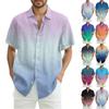 Men's Fashion Casual Loose Hawaiian Print Short-sleeved Shirt