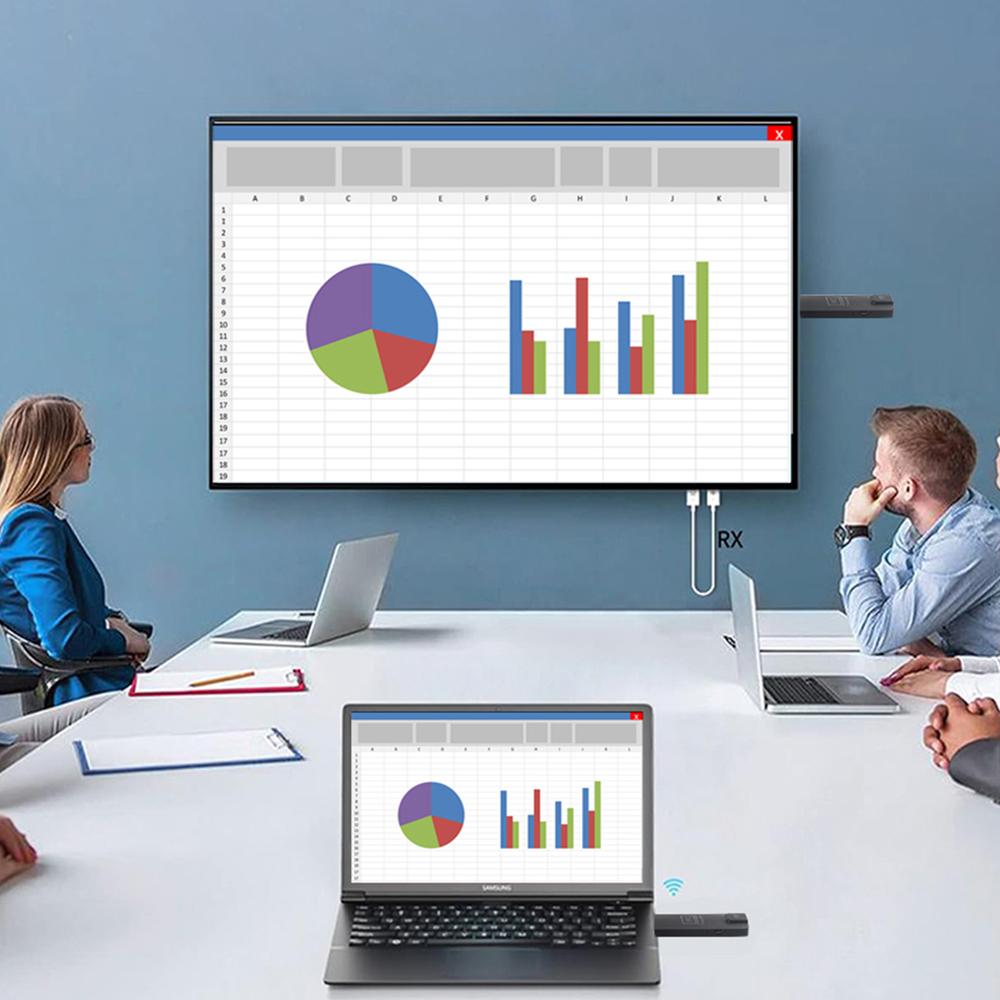 MEASY AM18052 For TV Projector Monitor Wireless HDMI Transmitter and Receiver 4K 1080P 60Hz Screen Mirroring Dongle