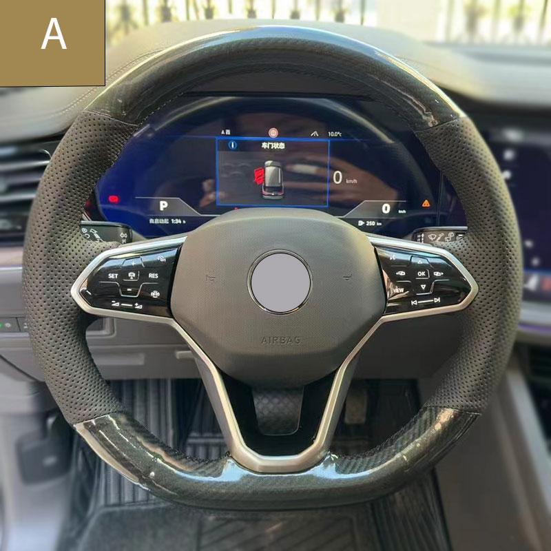 Coprivolante Personalizzato Per Volkswagen ID3 ID4 Crozz ID6X ID4X Touareg Cucito a Mano 3 Design Ausiliari Pelle Scamosciata