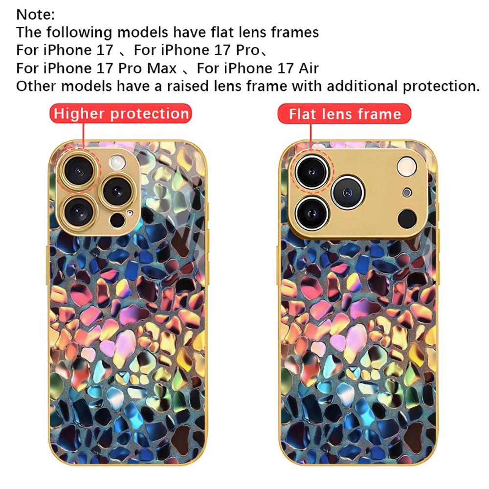 New model Exquisite Bestseller Phone Case Electroplated Glass PhoneCase for iPhone 17 16 15 14 13 12 11pm Pro Plus tablet case