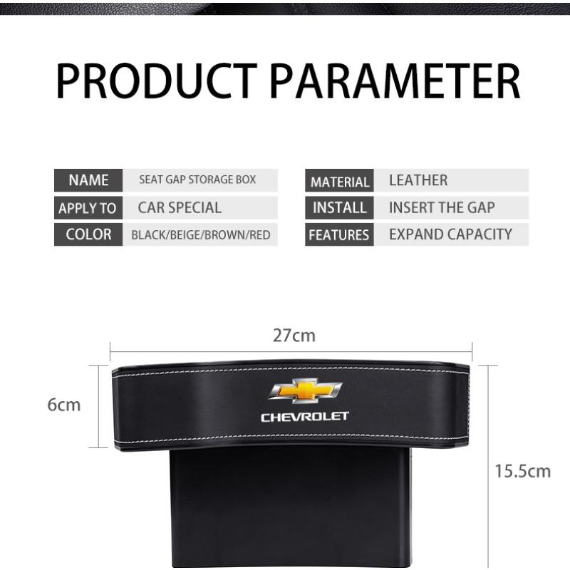 2Pcs Car Seat Organizer Seat Crevice Storage Box Multifunction Goods For Chevrolet Cruze Equinox Captiva Trax Malibu Tahoe Impala Sonic