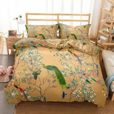 Elegante Juego de Cama 3D Arte de Pavo Real Individual Twin Doble Queen King Cal King Tamaño Juego de Ropa de Cama