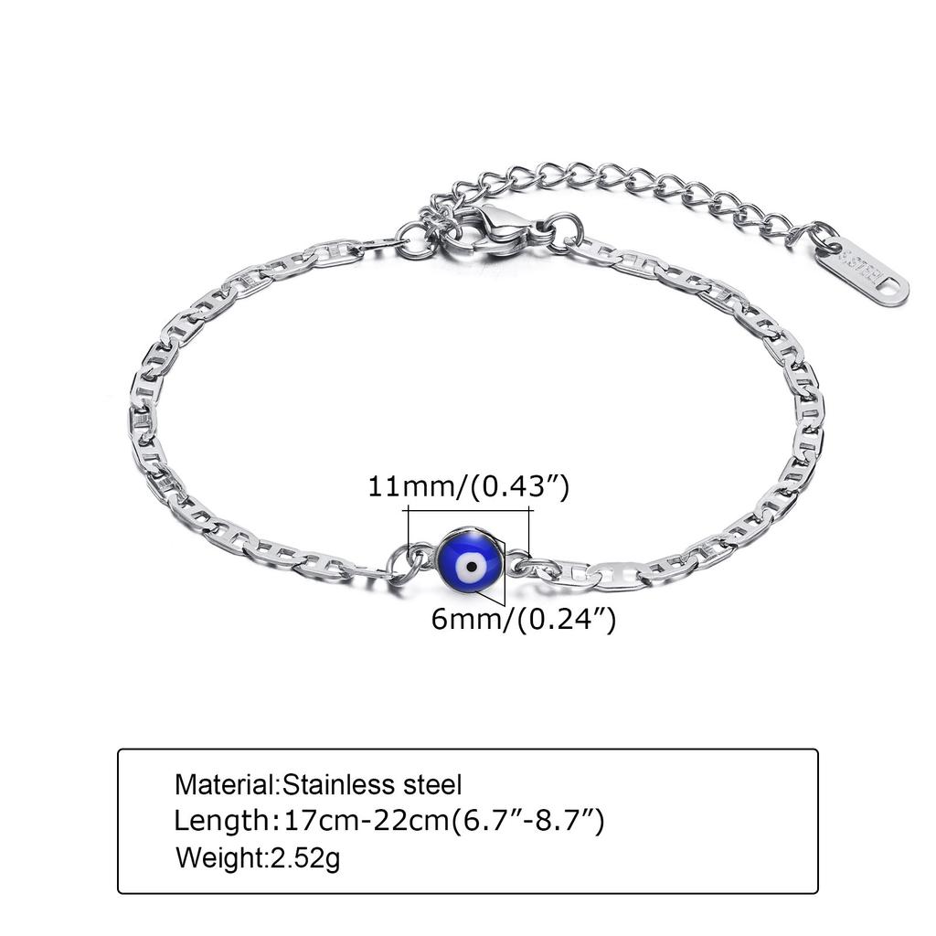 Jewelry, Stainless Steel Devil'S Eye Bracelet, Women'S Fashion Versatile Jewelry Br-1252