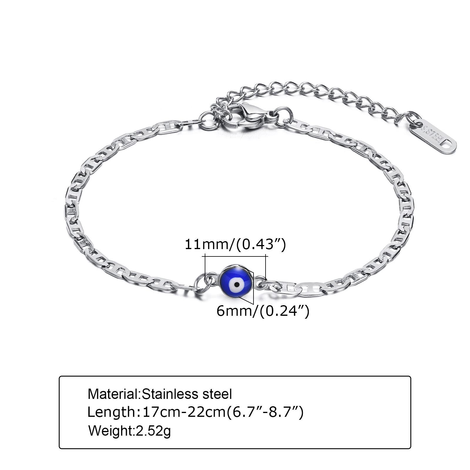 Jewelry, Stainless Steel Devil S Eye Bracelet, Women S Fashion Versatile Jewelry Br-1252