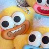 Large Mouth Cartoon Doll Keychain Star Shape Macaron Color Keychain