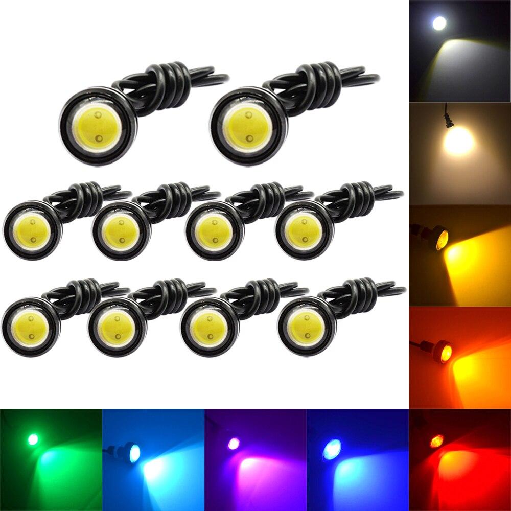 10X 23mm Eagle Led Eye Daytime Running Lights DRL Driving Backup Reversing Parking Signal Waterproof Lamps 9W DC 12V Black Shell