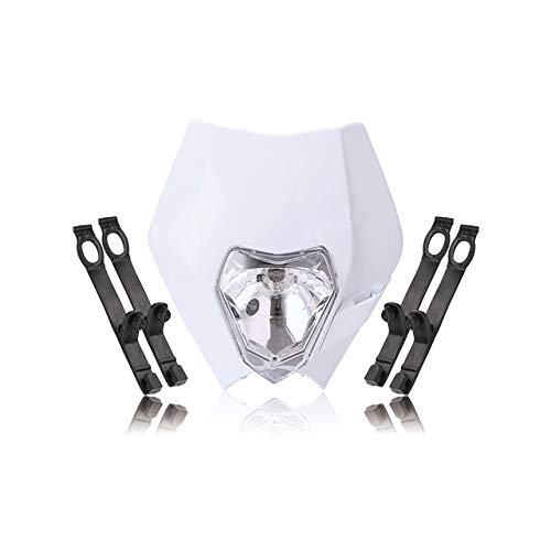 

YIBO Universal 12V 35W Motorcycle Headlight for Motocross Dirt Bike Dual Sport Headlamp Supermoto SMR EXC XC XCF (White)
