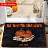 1pc, 2D Flat Printing, GATHERING SHADOWS Skull Hand Pumpkin Halloween Entryway Doormat, Non-Slip Machine Washable Easy-to-Clean Polyester Rug, Suitabl