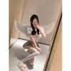 Spring Mountain white stockings pure desire knee socks white black silk long tube thigh socks spring and autumn jk medium tube thin