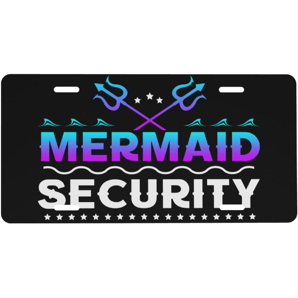Galaxy Blessed Front License Plate for Women Car Vanity Plates Decorative Aluminum Metal Cute Novelty License Plate Cover for Men 6x12 Inch (4 Holes)