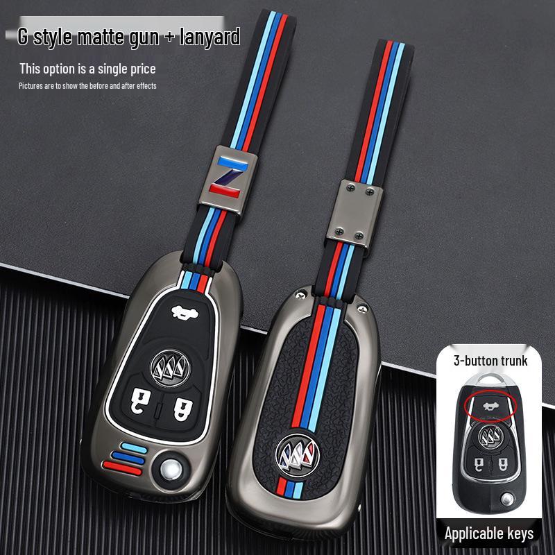 Buick Key Case for Modified Folding Keys: Compatible with Yinglang GT/XT, Junyue, Junwei, Kaiyue Models.