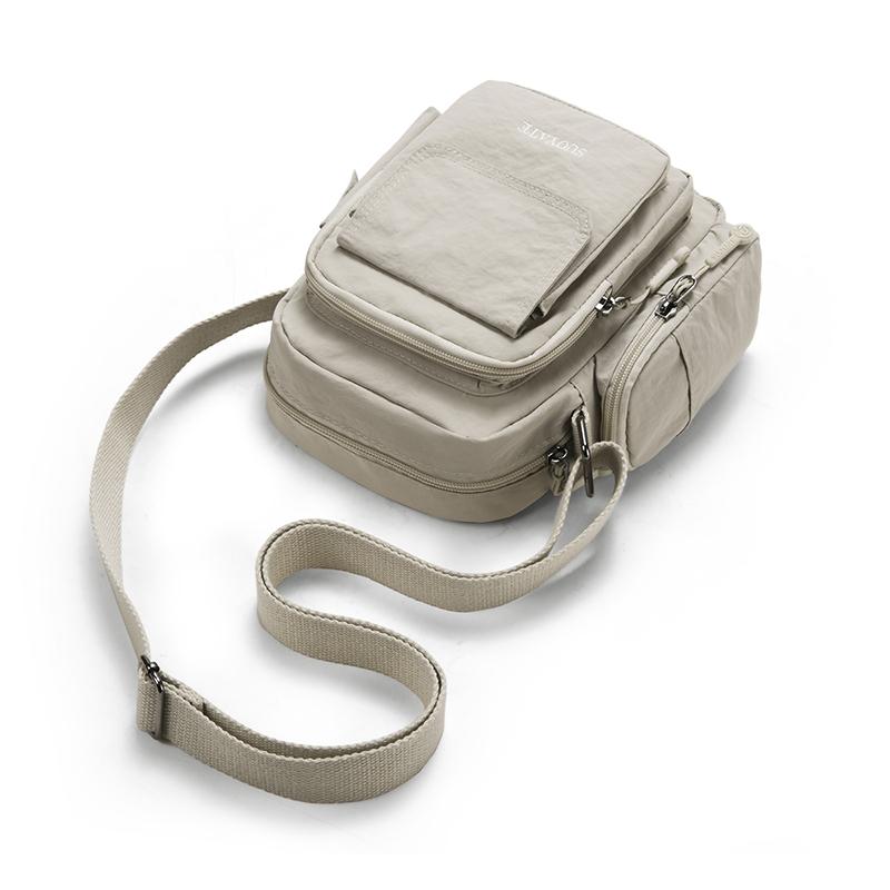 Small Square Bag Women's Shoulder Bag Water-Repellent Nylon Crossbody Bag