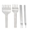 4 Pcs Hole Chisel 1+2+4+6 Prong Leather Punch Tool DIY Leather Craft Stitching Chisel Tool(6mm)