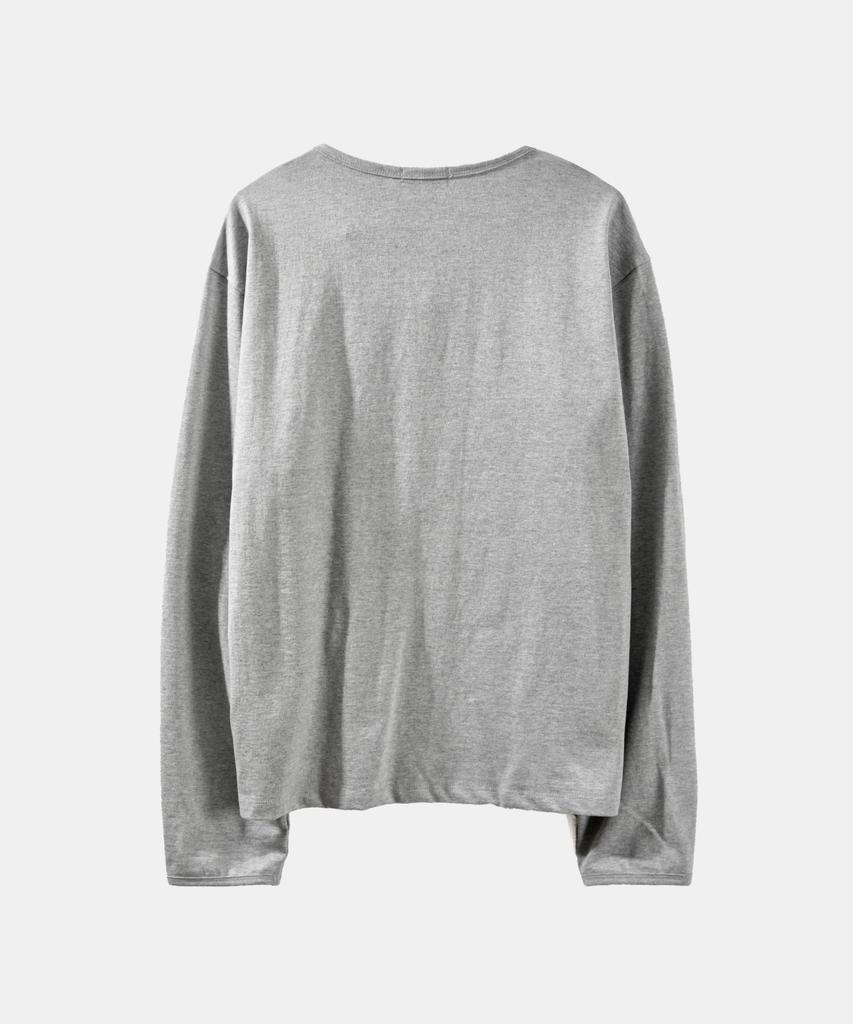 ASP U-Neck Long Sleeve T-Shirt - Melange Gray
