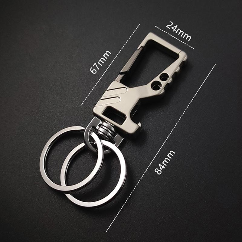 Simple Multifunctional Men Keychain Waist Belt Clip Anti-Lost Buckle Key Ring Accessories Car Keychain Bottle Opener Pendant