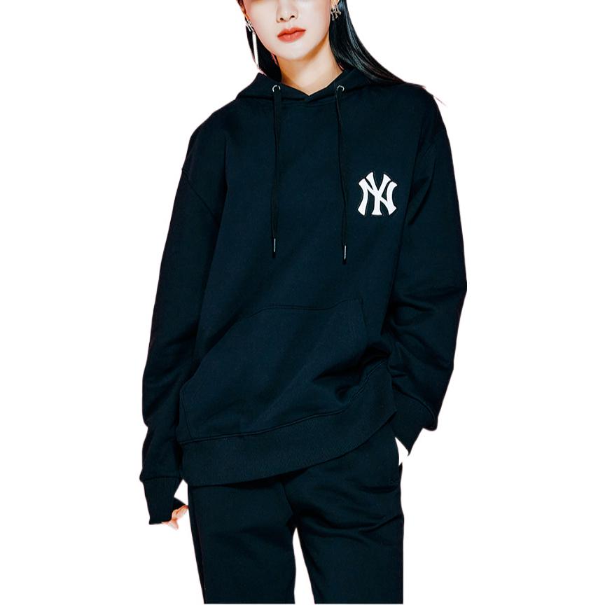 MLB New York Yankees American Vintage Sports Logo Printed Hoodie Unisex Hoodies Black 3AHDM0121-50BKS