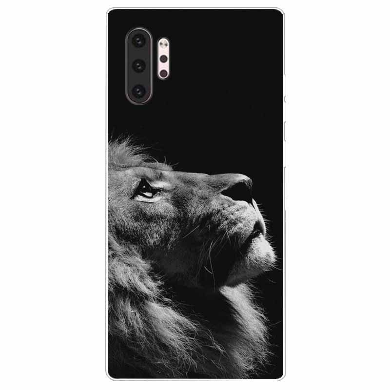 Phone Case For Samsung Note 10 Pro Plus Cover Note10 Silicone Soft Painted Wolf Coque for Samsung Galaxy Note 10 Lite TPU Bumper
