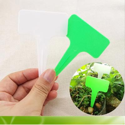 10cm Plastic PVC Plant T Tags Labels Flower Pots Markers Sign Waterproof Tags Herbs Flower Plant Garden Tools Supplies