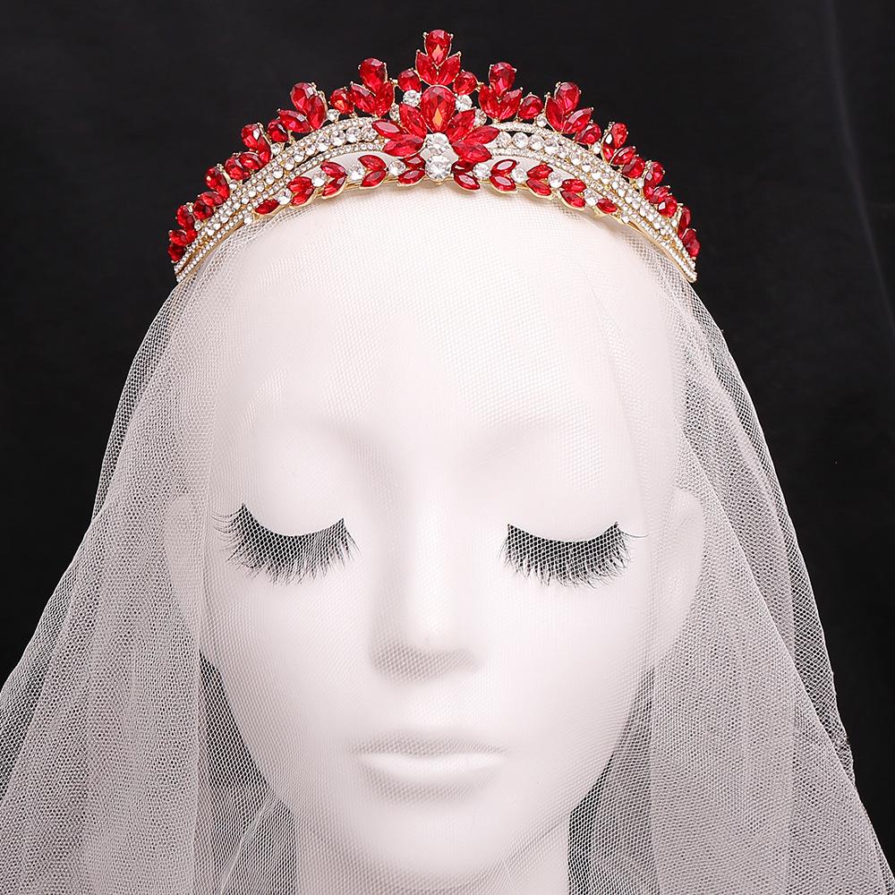 Bride's New Wedding Dress Crown Alloy Rhinestone Princess Elegant High-end Wedding Small Crown