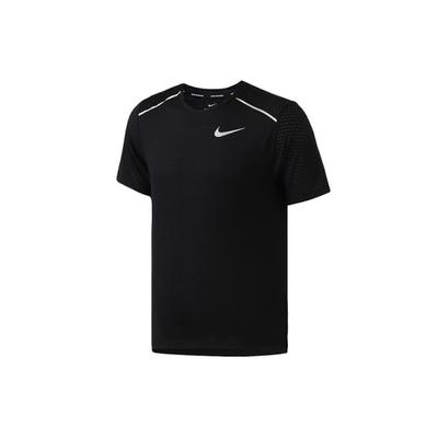 Rise 365 Oddychająca bluzka do biegania z okrągłym dekoltem męska czarna AQ9920-010