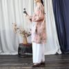 Johnature Vintage Stand Long Sleeve Shirts For Women Print Floral Tops Autumn Loose Chinese Style Female Shirts