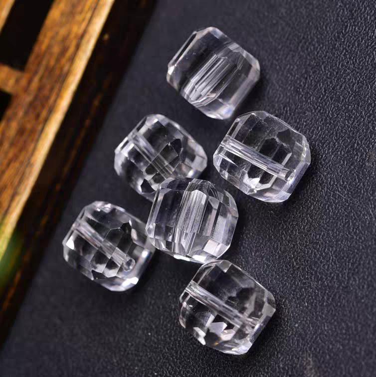 

Натуральные граненые бусины-кубики из прозрачного кварца для изготовления браслетов и ожерелий своими руками Approximately 12x12mm