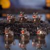 10/20Pcs Luminous Mini Resin Ducks Glow In The Dark Cool Style Mini Duck Figures For Diy Fairy Garden Micro Landscape Aquarium