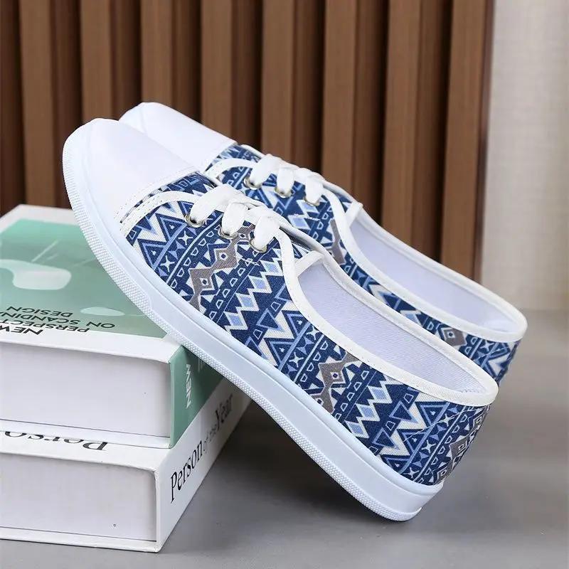Fashion Fashion 2025 Slip On Canvas Shoes for Women 39 High Quality New In Designer Luxury Sale Cheap Korean Light Casual Woman Footwear