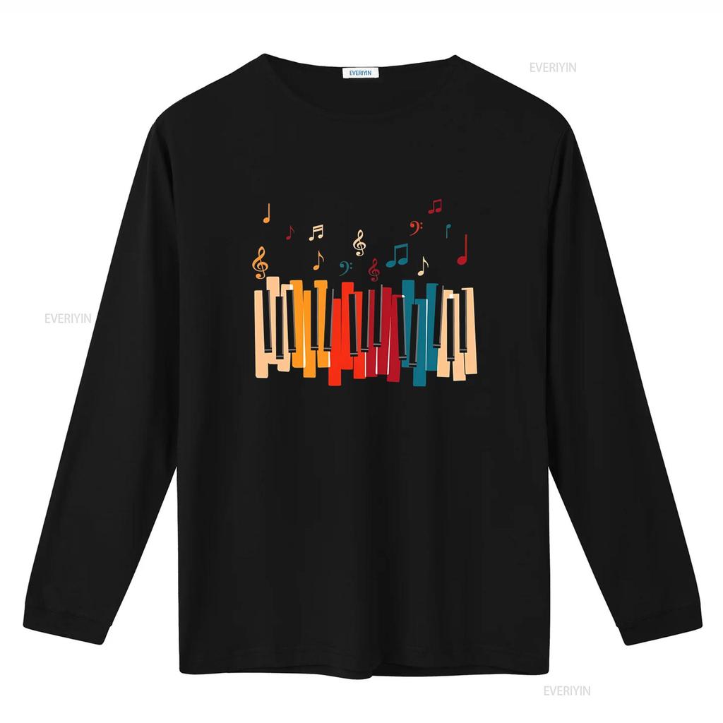 UNISEX Kids Adult MEN WOMEN Piano Music Rock Band Melody Song Musical Print T Shirt vintage Washed Stretched Casual fashion