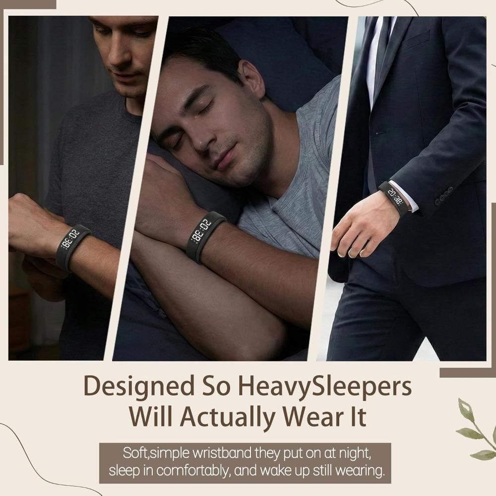 Vibrating Alarm Clock Wristbands and Silent Alarm Clock Wristbands Are Suitable for Deep Sleepers, Deaf People, and Students.
