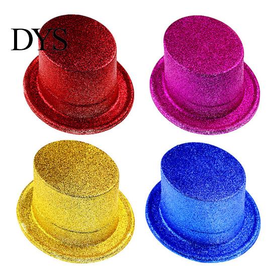 Magician Costume Accessories for Adults Kids Shiny Top Hats, Glitter Hat Adult Kids, Colorful Hat, Victorian Dress Up Christmas Sparkling Parties