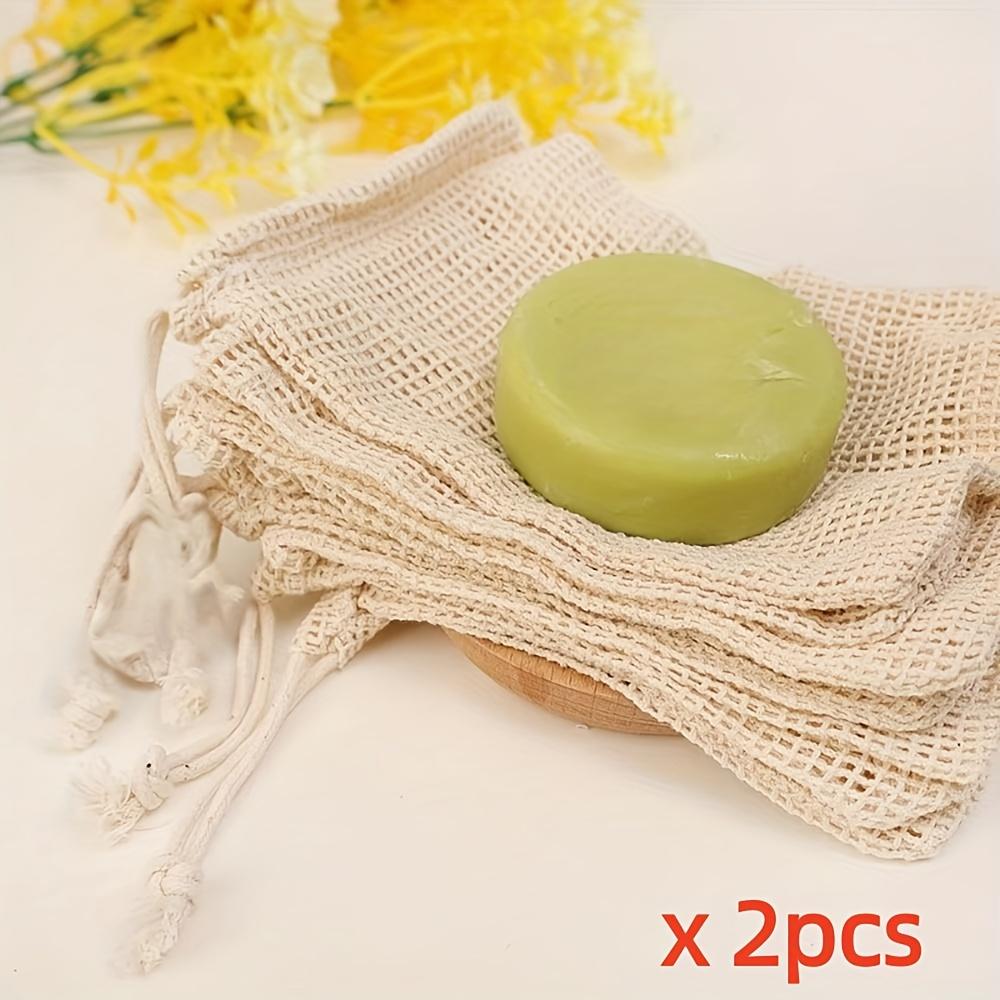 2Pcs Bath Soap Bags, Exfoliating Body Scrub Pouches, Mesh Soap Holder for Fast Drying & Longer Use