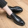 Foreign trade 2025 black leather shoes men's new business dress small leather shoes casual men's British style Korean version
