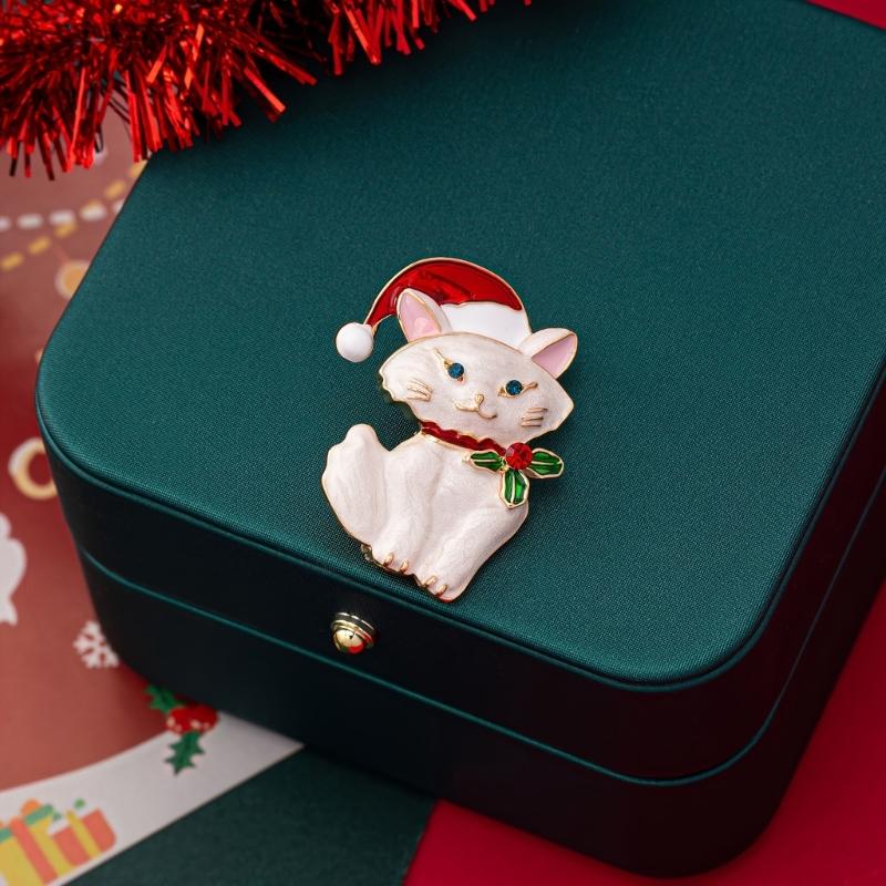 Delicate Enameled Cats Face Brooch Alloy Crafted Accessory Kitten Enamel Badge For Shirts Jackets And Special Occasions