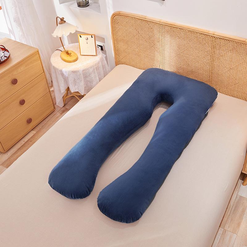 U-Shaped Cotton Pregnancy Pillow – Washable Side Sleeper Cushion for Safe Sleep