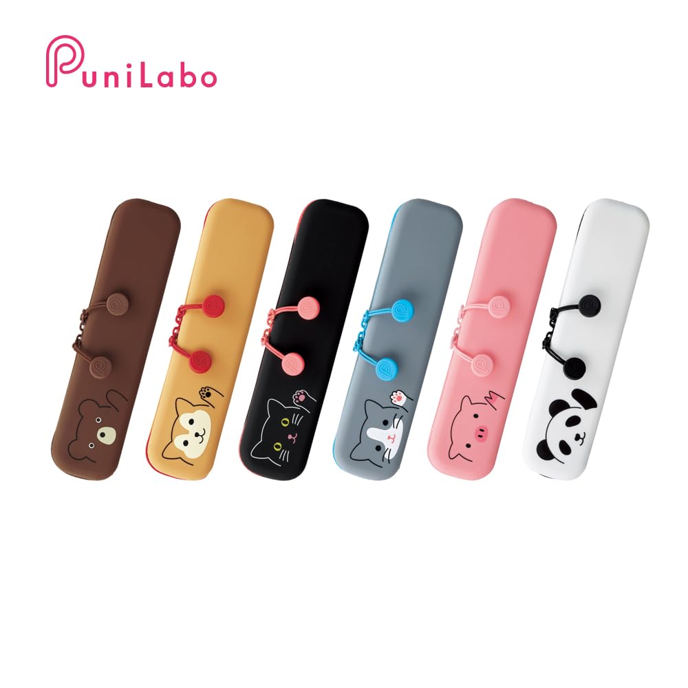 LIHIT LAB Slim Zipper Pouch PuniLab Bear A7717-1