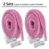 2Set Diamond Lock Shoelaces Without ties Colorful Elastic Laces Sneakers No Tie Shoe laces Glitter Flat Shoelace Shoe Accessorie