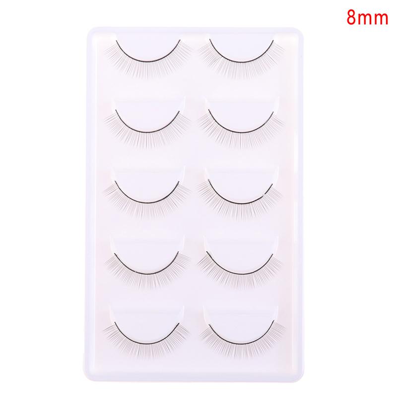 5 Pairs Individual Practice False Eyelashes Natural Training Lashes Eyelash Extension Practicing For Beauty Makeup Tools