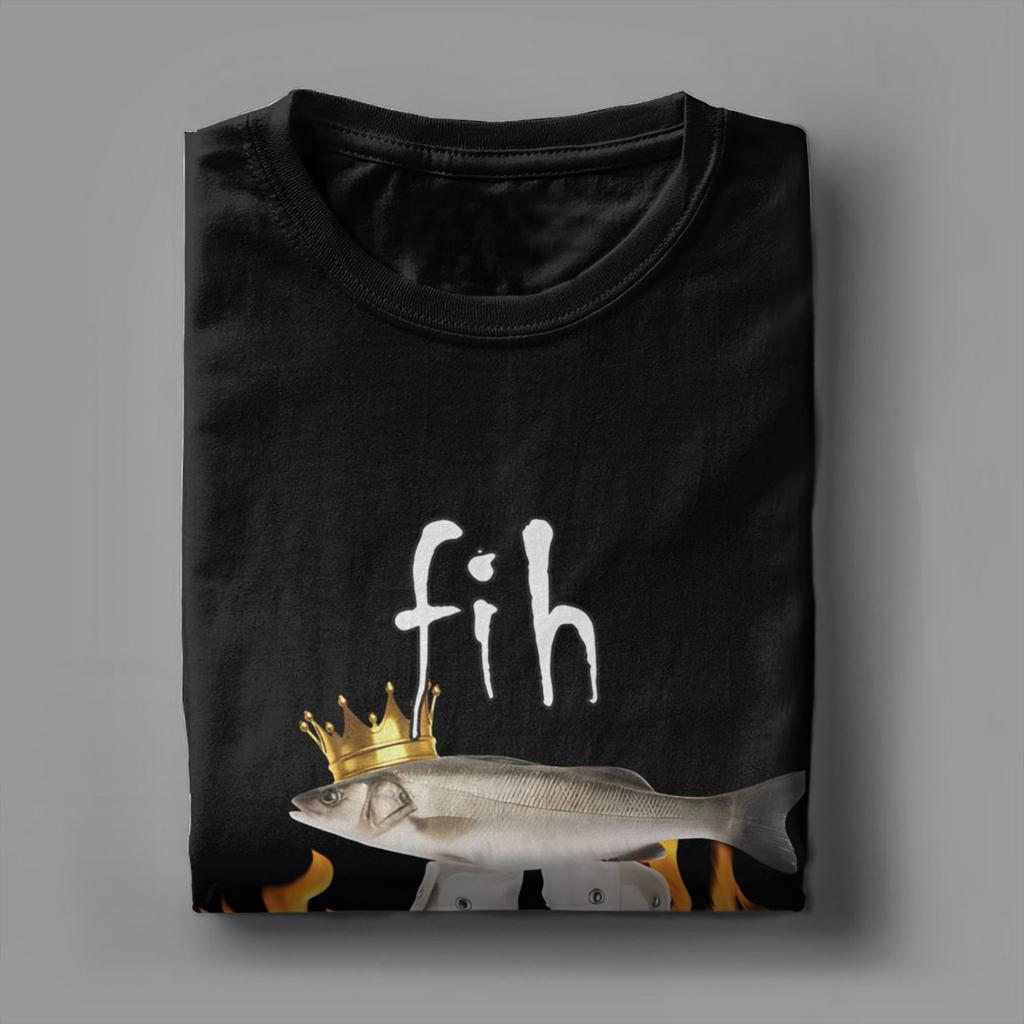 Mens Womens Fih Funny Fish Meme Shirt 100% Cotton Graphic Tee Shirts  Clothing Outfits