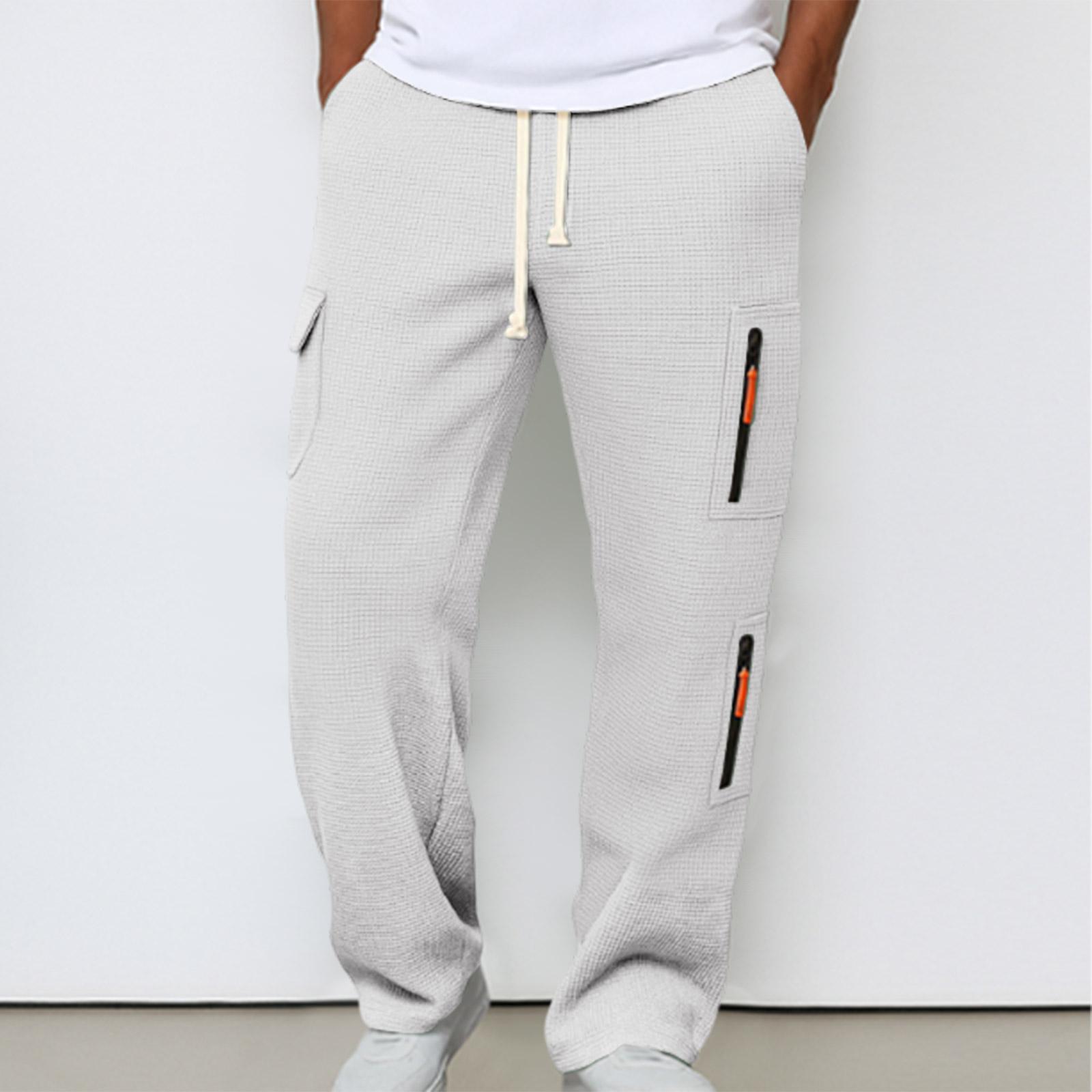 

Чоловічі спортивні повсякденні джогери Легкі штани для хайкінгу Штани для активного відпочинку L білий