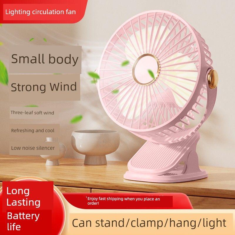 Summer Kitchen Cooling Toilet Wall-Mounted Fan, No Drilling, No Electricity Needed, Portable Silent Hanging Small Electric Fan for Dormitory
