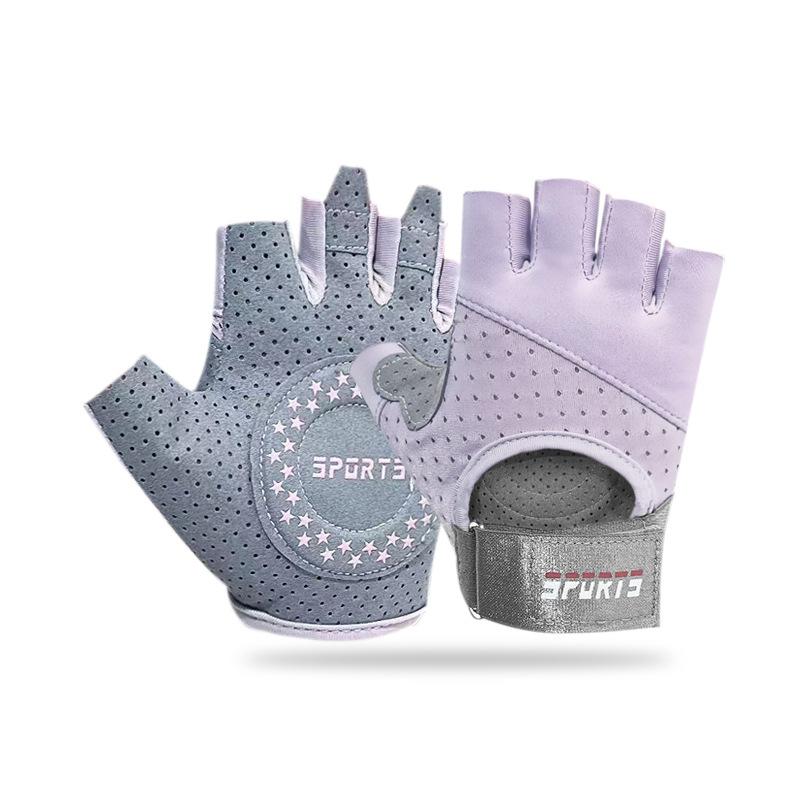 

Перчатки для фитнеса, женские спортивные спиннинговые аппараты для йоги, противоскользящие дышащие велосипедные перчатки со штангой на половину пальца S