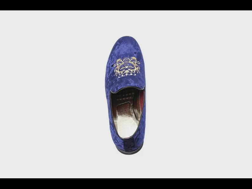 Men's Embroidered Slip-On Loafers: Summer Breathable Round-Toe Casual Shoes