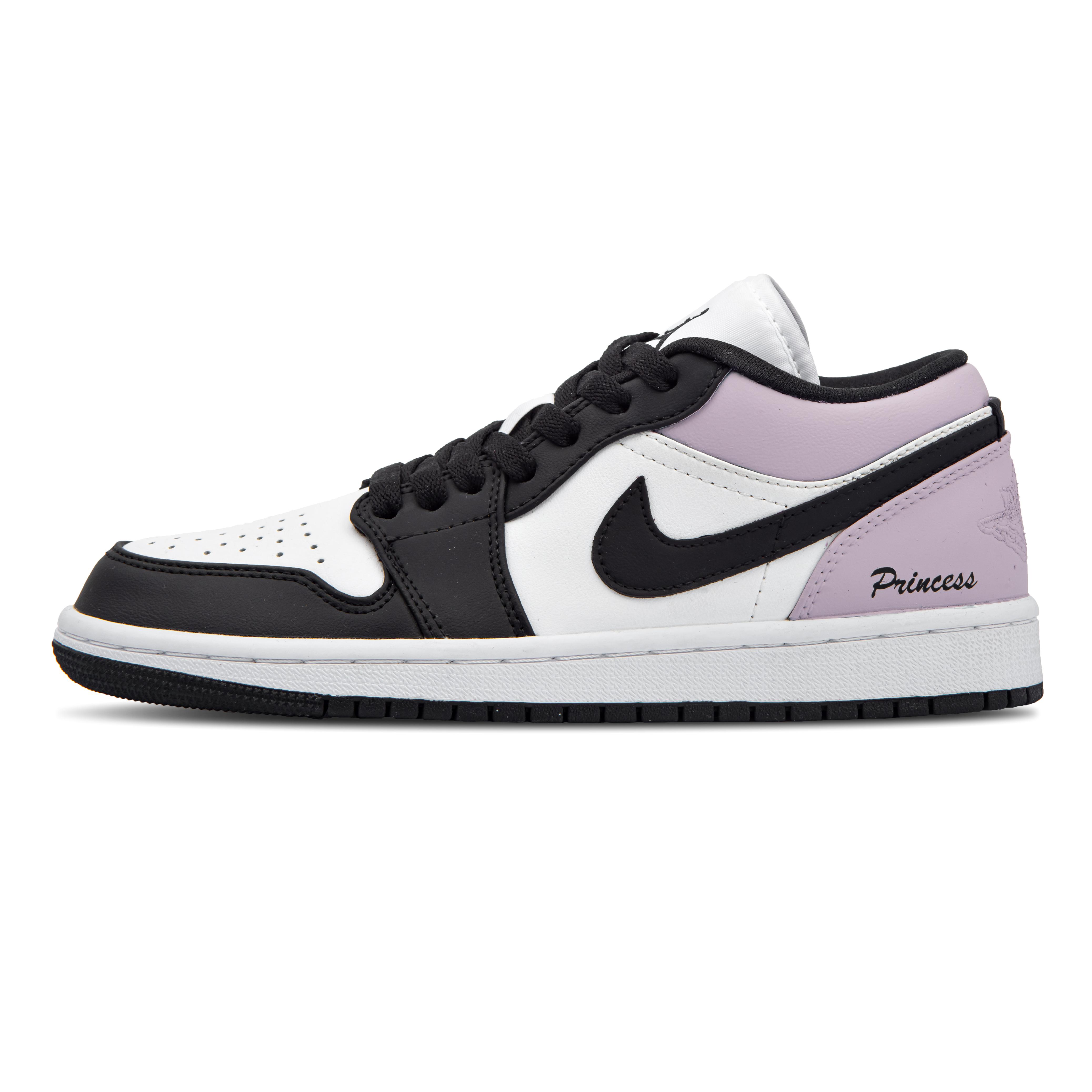 Jordan Air Jordan 1 Slip Resistant Low top Vintage Basketball Shoes Women s White Black Purple DC0774-101(Team34-) 36.5