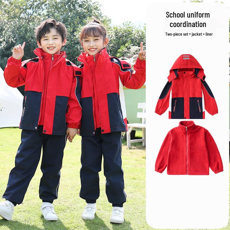 3-in-1 Kapuzenjacke Herbst/Winter 2021: Schuluniformen für Kindergarten, Grundschule & Sekundarstufe im Campus-Stil