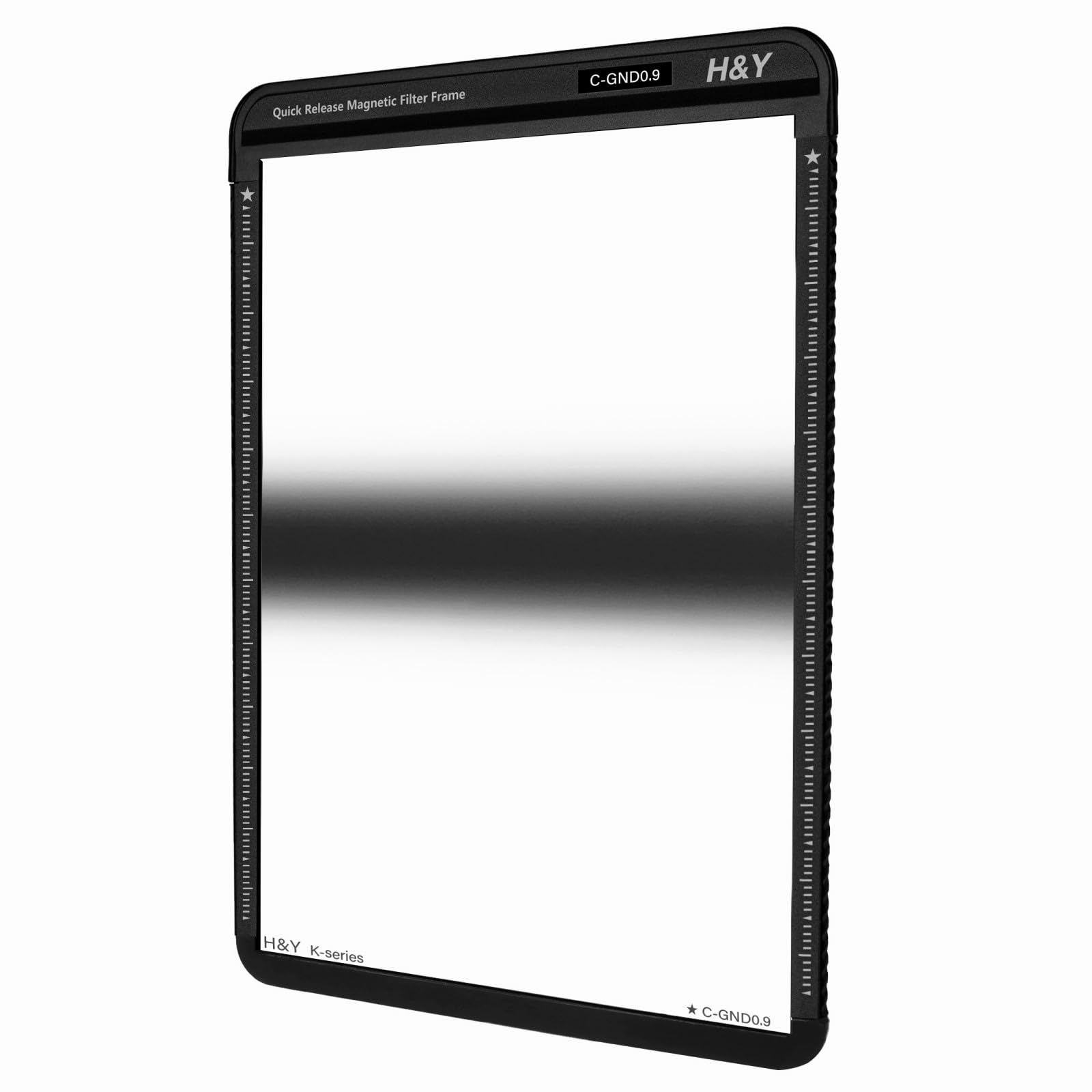 

K Series 100mm Square Center Center GND to 3 stops of with Magnetic Center Gorilla KC09 H&Y Filter, GND8, 100x150mm, 0.9 (Up dimming), Frame, ND8,