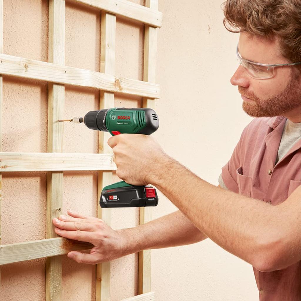 Bosch DIY 18V Cordless Driver Drill 1 Charger 1 PH2 Driver Carrying ED118 (1.5Ah, (AL1810CV), Bit, Case)